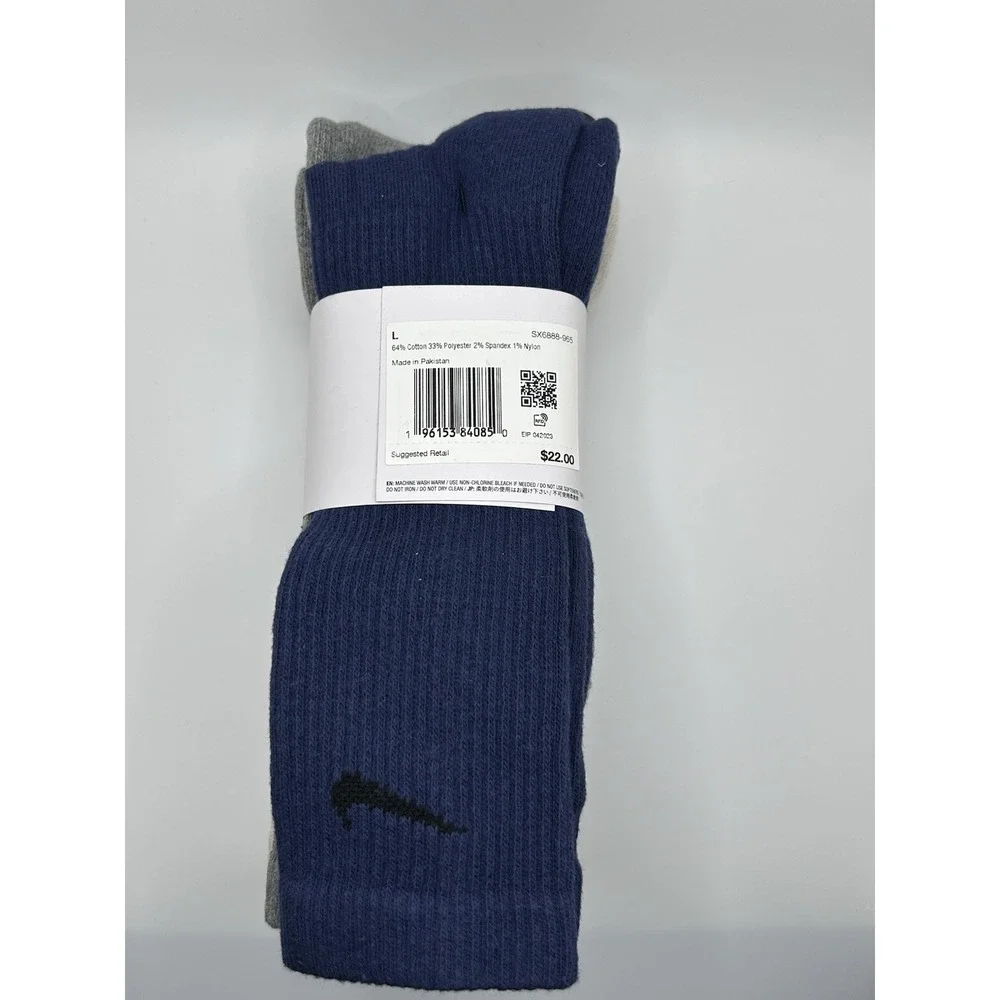 Nike Men's Everyday Plus 3-pack Dri-FIT Cushion Crew Training Socks SX6888-965
